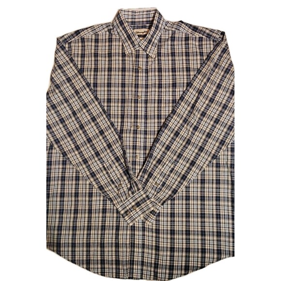 Wrangler Riata Plaid Button Down Long Sleeve Shirt Mens Large - Picture 1 of 9